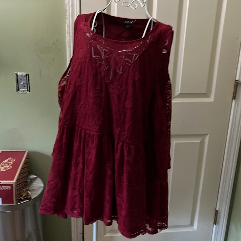 Red long shirt